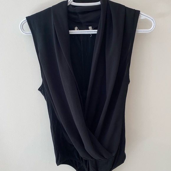 Blouse top bodysuit, size S-M, black - Picture 2 of 3